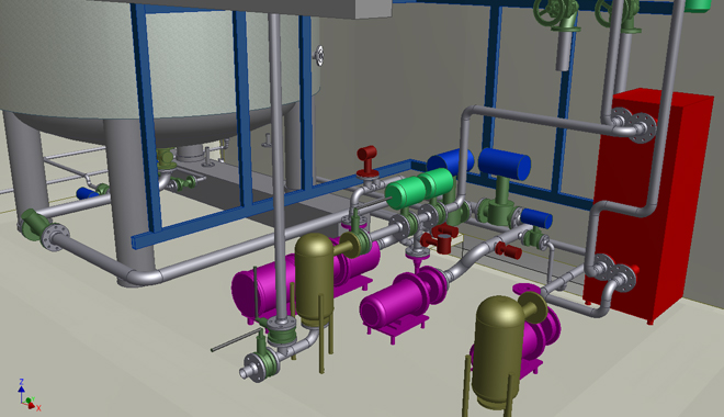 Werksdigitalisierung Anlage 3D