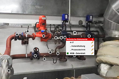 Screenshot-Anwendungsbeispiel pinpano Instandhaltung